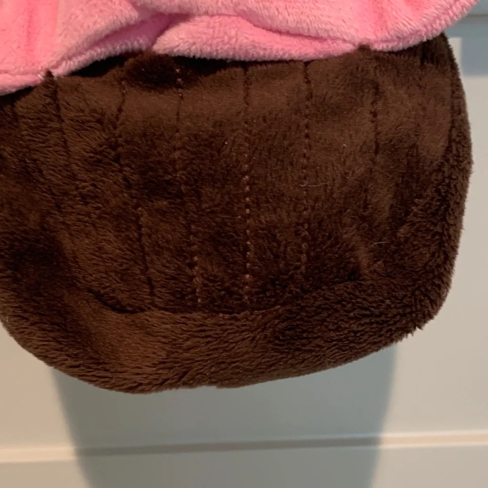 Plush Pink & Brown Cupcake Kids Tote purse